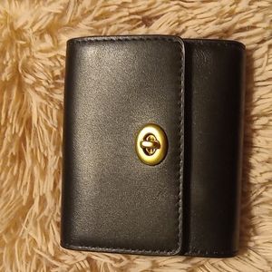 Coach turn lock wallet